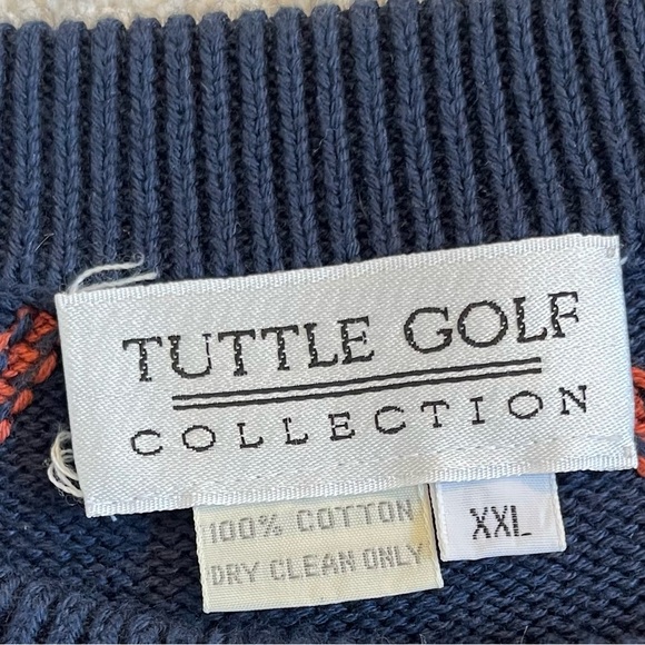 Vintage Tuttle Golf Collection Men’s Argyle Sweater Big and Tall XXL - Picture 2 of 8
